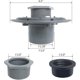 thumbnail image 4 of 2-inch Pvc Sub Drain, Shower Drain Base, No Hub Shower Drain Base With Rubber Gasket For 2 Inch Linear & Square Drain Installation-sfygv, 4 of 5