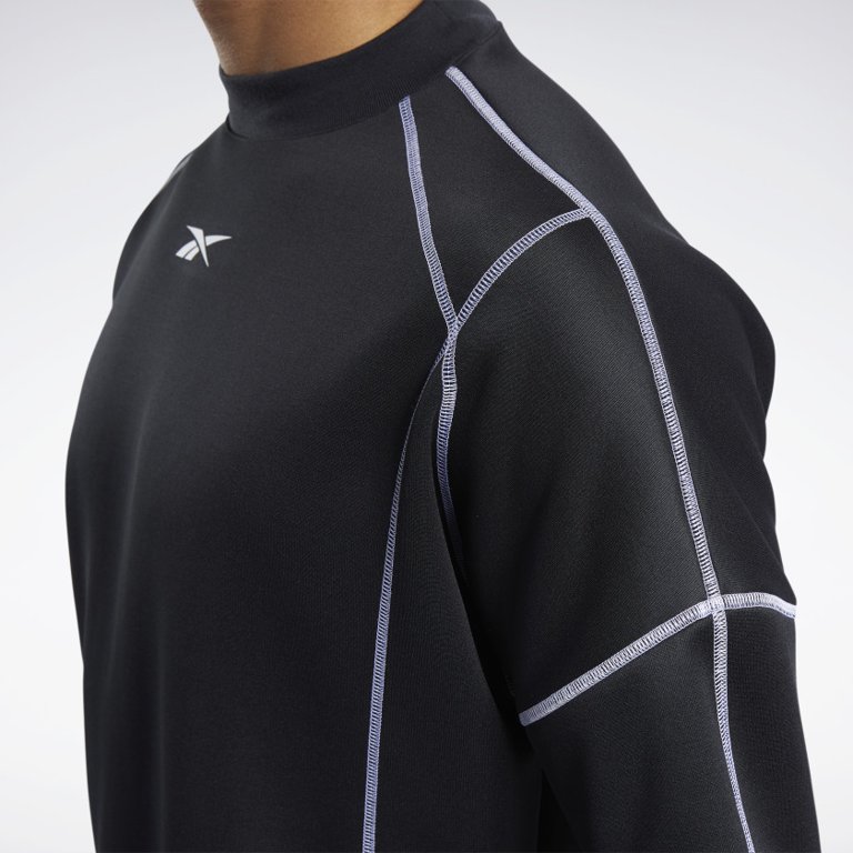 Reebok Mens MYT Crew Sweatshirt, Black, Small - Walmart.com