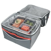 Freshware 3-Compartment Meal Prep Containers with Lids, 21-Count