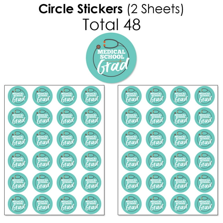 Big Dot of Happiness Medical School Grad - Mini Candy Bar Wrappers, Round Candy  Stickers and Circle Stickers - Doctor Graduation Party Candy Favor Sticker  Kit - 304 Pieces 