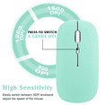 thumbnail image 4 of 2.4GHz & Bluetooth Rechargeable Mouse for Xiaomi Redmi Note 10 Pro (China) Bluetooth Wireless Mouse for Laptop / PC / Mac / iPad pro / Computer / Tablet / Android Teal, 4 of 4
