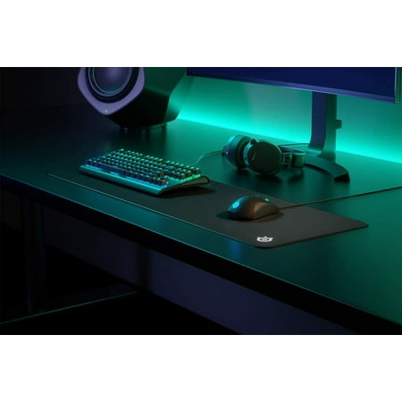 SteelSeries - QcK Edge Cloth Gaming Mouse Pad with Never-fray Stitched Edges - XL - Black