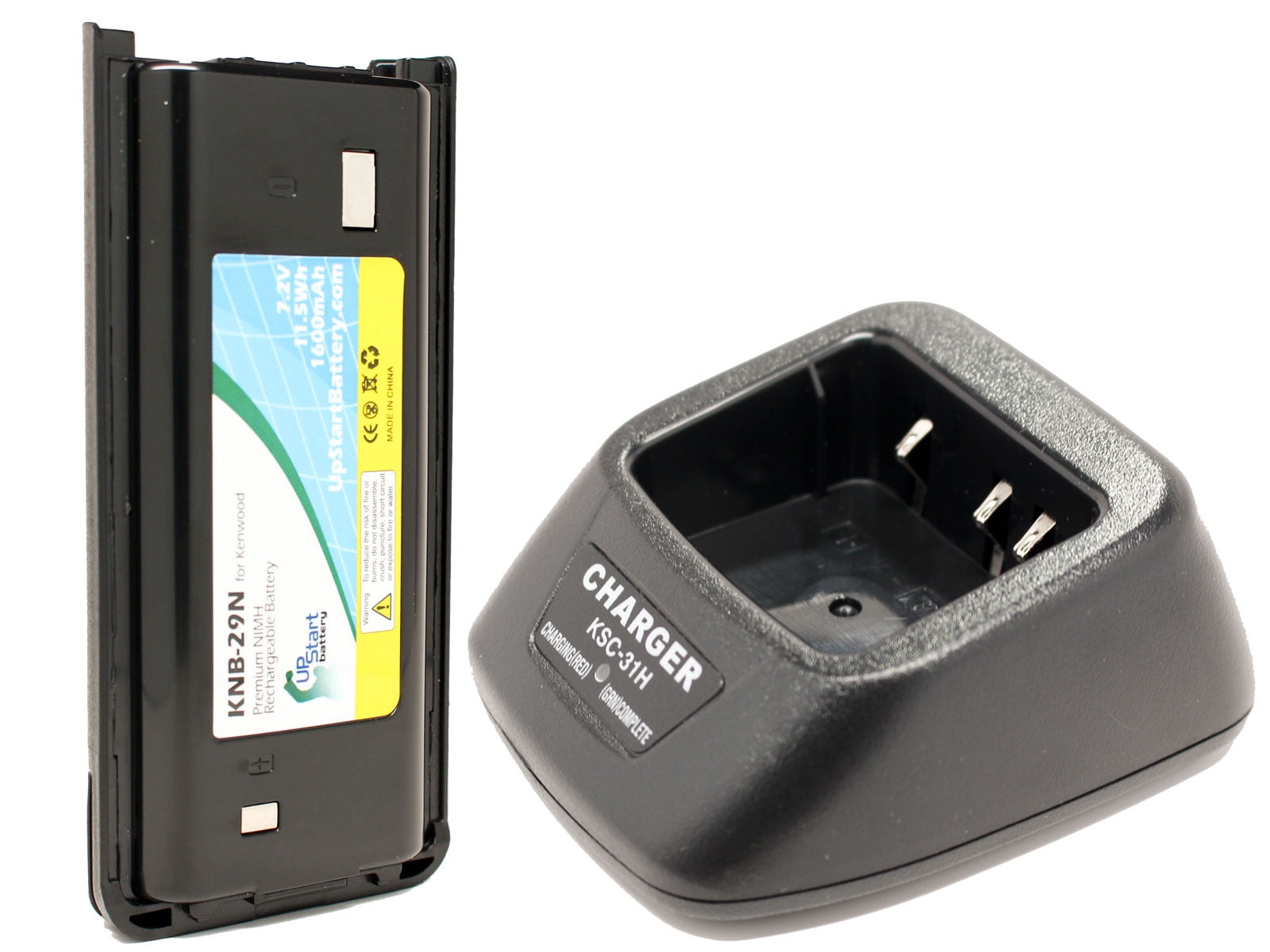 Kenwood TK2207 Battery and Charger Replacement for Kenwood KNB29N