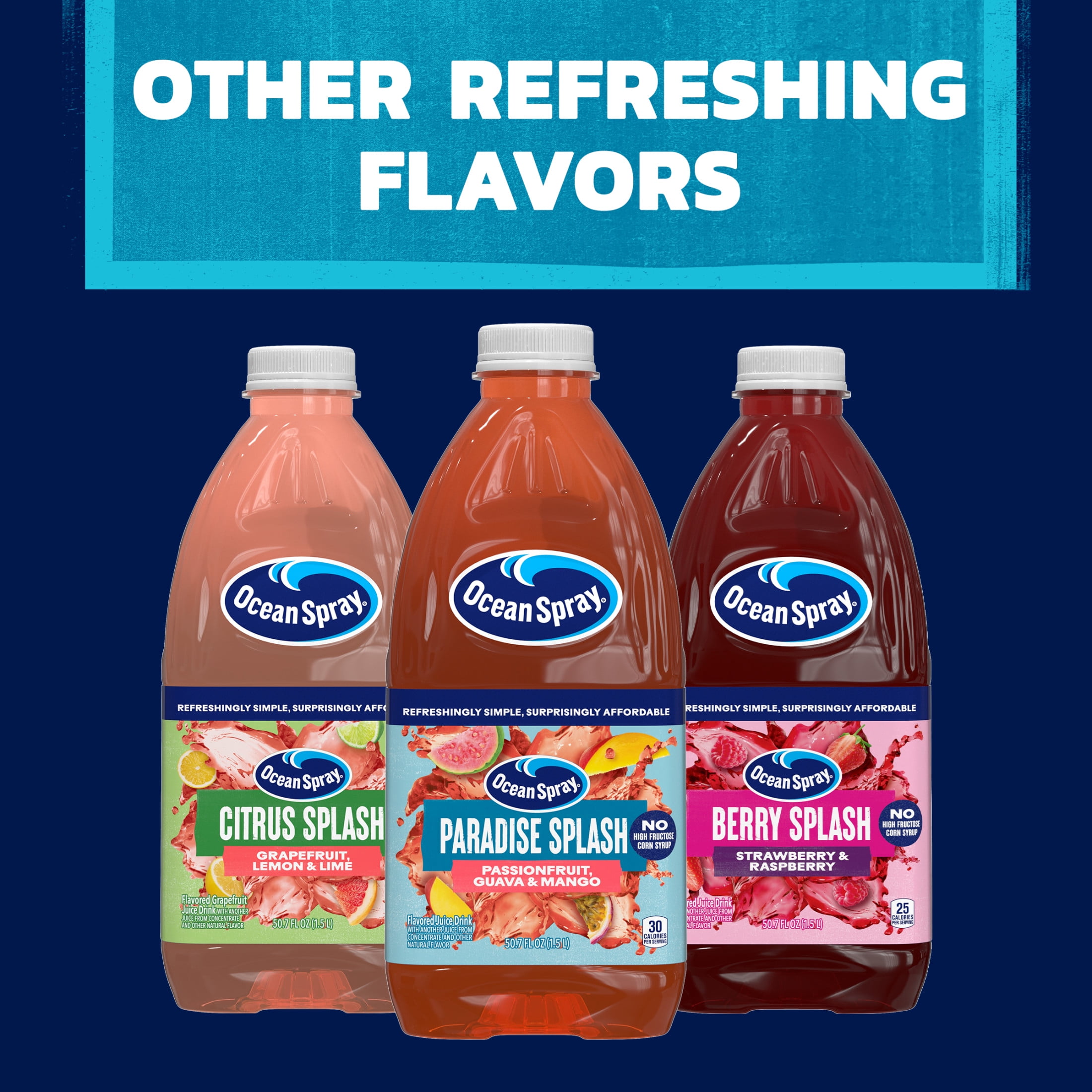 Ocean Spray® Berry Splash – Strawberry & Raspberry 50.7 fl oz Bottle