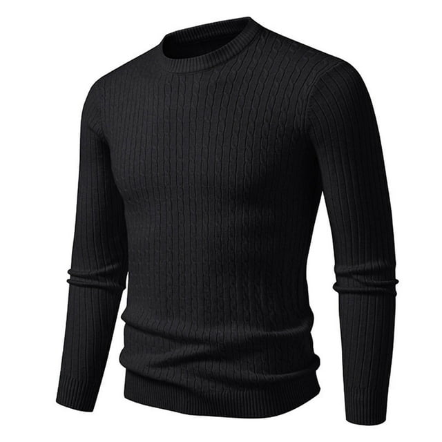 LIaqionyy Chandail pour Homme à Col Roulé, Chandail à Enfiler, Hauts Tricotés Automne Hiver, Chandail Chaud à Enfiler, Coupe Ajustée, Chandail de Base, M-3TG