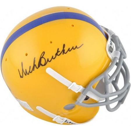 NFL - Dick Butkus Chicago Vocational High School Autographed Schutt Mini Helmet