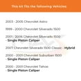 thumbnail image 2 of Max Advanced Brakes - Brake Kit for 2003-2005 Chevy Astro 1999-2006 Silverado 1500 Sierra 1500 2000 2001 GMC Yukon Rear Replacement Geomet Coated Disc Brake Rotors and Ceramic Brake Pads, 2 of 9