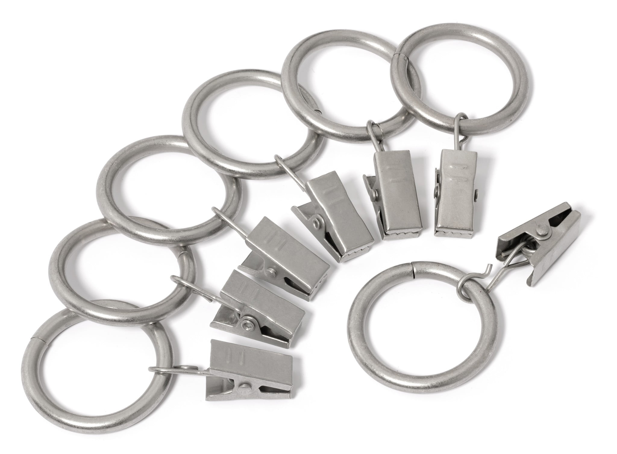 1 Inch Metal Curtain Clip Rings Set Of 20 Walmart Com