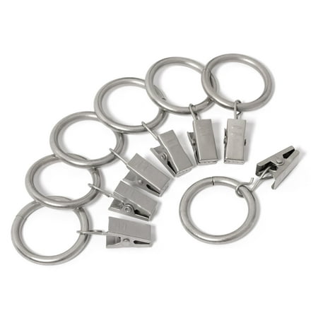 1 Inch Metal Curtain Clip Rings Set Of 20 Walmart Com