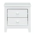 thumbnail image 3 of Wood Nightstands White Besides Table with 2 Drawers for Bedroom Living Room, Mid Century Retro Bedside Table, Classic Night Stands End Table with Storage Drawers, 3 of 5