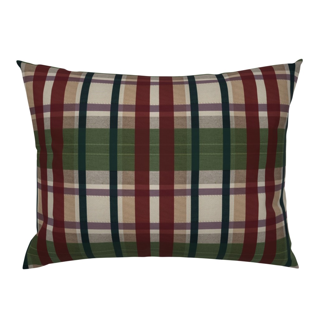 Classic Red And Green Plaid Holiday Traditional Pillow Sham by Roostery