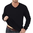 thumbnail image 6 of Blekii Men's V-Neck Thermal Shirt, Fleece Lined Base Layer Top, Thickened Warm Undershirt for Winter, Soft Brushed Interior, Comfortable for All-Day Wear, Essential Cold Weather, 6 of 6