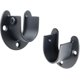 thumbnail image 1 of U Shaped Rod Bracket, Stainless Steel, for Closet Rod, Shower Curtain Rod Bracket,200kg Bracket, 1 Pair Black, 1 of 5
