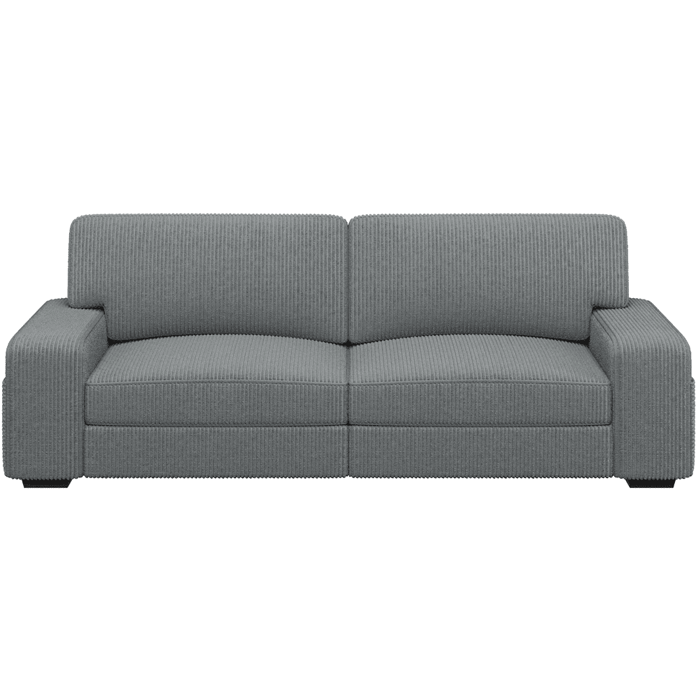 Renwick 83.5'' W 2-Seater Modern Corduroy Fabric Sofa Couch with USB Charging Ports for All Ages, Dark Gray