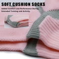 thumbnail image 6 of LWFBDTK Women’s Crew Athletic Socks, 4 Pairs – Moisture-Wicking Cushioned Sport Socks, Size 9.5-14.5, Pink, 6 of 6