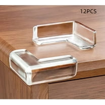 Casewin Baby Corner Protectors for Baby Safety, 12 Packs Plastic Large Size Furniture Edge Guards Bumper for Table Desk Shelf Bed Sharp Corner, Transparent