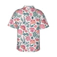 thumbnail image 3 of Uemuo Flower Leaves Printed Regular Fit Short Sleeve Casual Hawaiian Shirt for Men,Aloha shirt,Tropical shirt,Floral print shirt,Vacation Beach shirt-Large, 3 of 9
