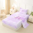thumbnail image 2 of Manfei Lovely Initial B Twin Sheets,Pretty Bowtie Bedding,Purple,3-Piece, 2 of 6