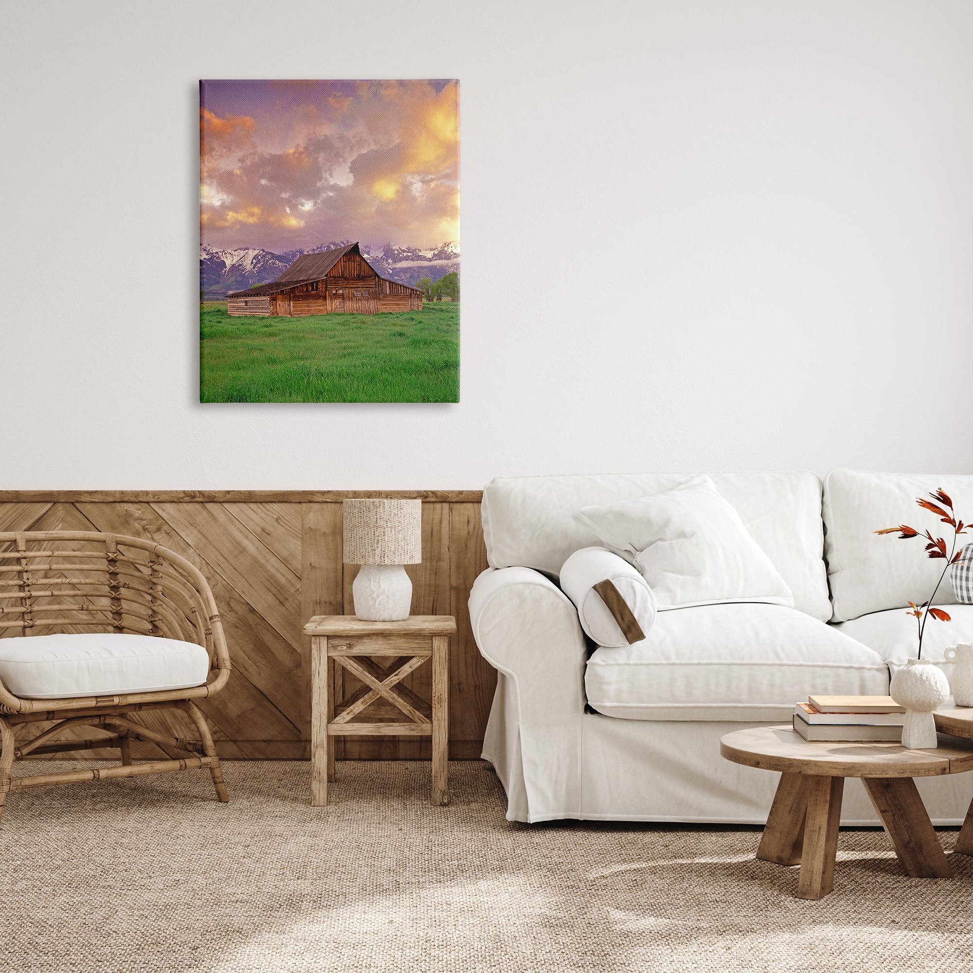 Stupell Industries Cabin in Mountain Landscape Nature Photography Gallery Wrapped Canvas Print Wall Art, 30 x 40