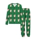 thumbnail image 2 of Conjuntos de blusas y camisas de cuello redondo y manga larga con estampado navideño para niños Camisa de manga larga con cuello redondo y cintura elástica Pantalones largos Conjunto de traje de casa, 2 of 6