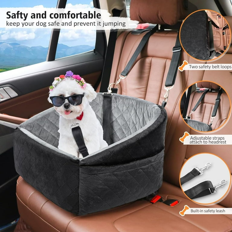Dog Car Seat Travel Safety Booster Seat With Adjustable