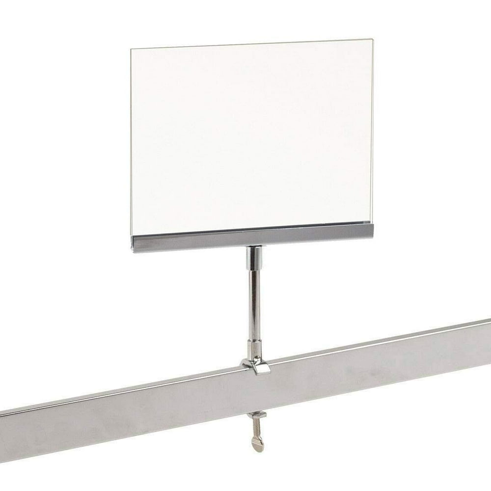 Universal Retail Rack Acrylic Frame Clamp On 5.5" x 7" Sign Holder Card