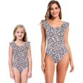thumbnail image 1 of Traje de baño de mamá y yo Traje de baño Familiar Traje de baño de una Pieza con Volantes Estampados Leopardo - B Niños(6-8 Años) Leopardo - B Niños(6-8 Años) Xishao ropa, 1 of 2