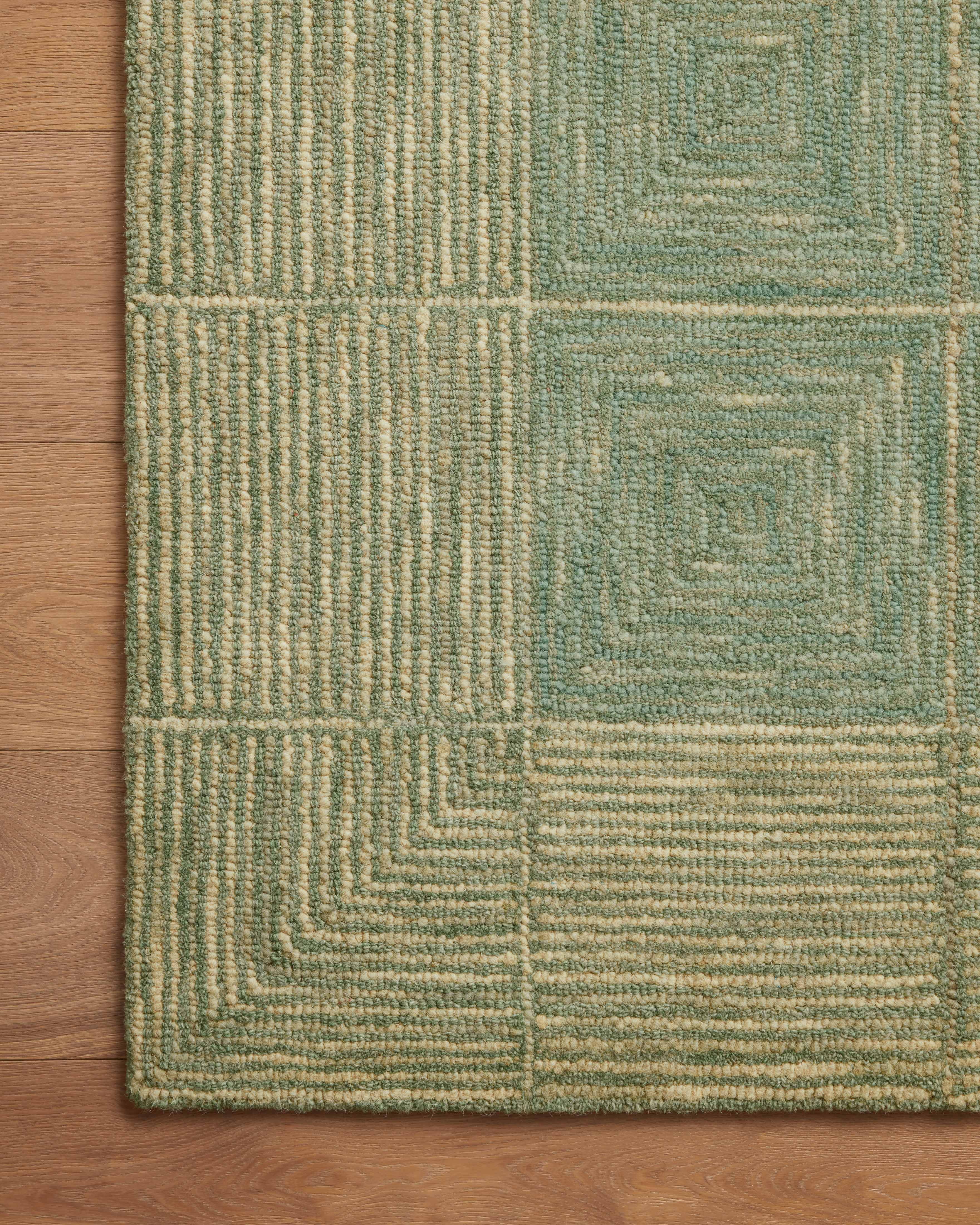 Chris Loves Julia x LoloiFrancis Green / Natural 8'-6" x 12' Area Rug