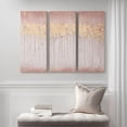 thumbnail image 5 of Madison Park Dewy Forest 3 Pieces Canvas 15"W x 35"H x 1.5"D Gold Foil Abstract Wall Art Set in Blush, 5 of 7