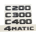 thumbnail image 2 of ZWP ABS Black Car Letters Trunk Badge Logo Sticker Compatible With Mercedes C200 C300 C400 W205 W204 4MATIC, 2 of 2