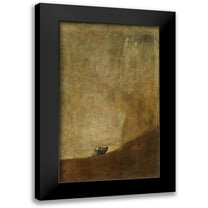 Goya, Francisco 16x24 Black Modern Framed Museum Art Print Titled - The Dog