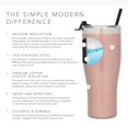 thumbnail image 5 of Simple Modern 22oz Slim Cruiser Tumbler with Straw & Closing Lid Travel Mug - Gift Double Wall Vacuum Insulated - 18/8 Stainless Steel Water Bottle - Rose Gold, 5 of 7
