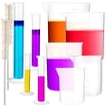 thumbnail image 1 of 13Pcs Graduated Cylinders and Beakers Set with Test Tube Brushes Liquid Measuring Tools for Lab, 1 of 8