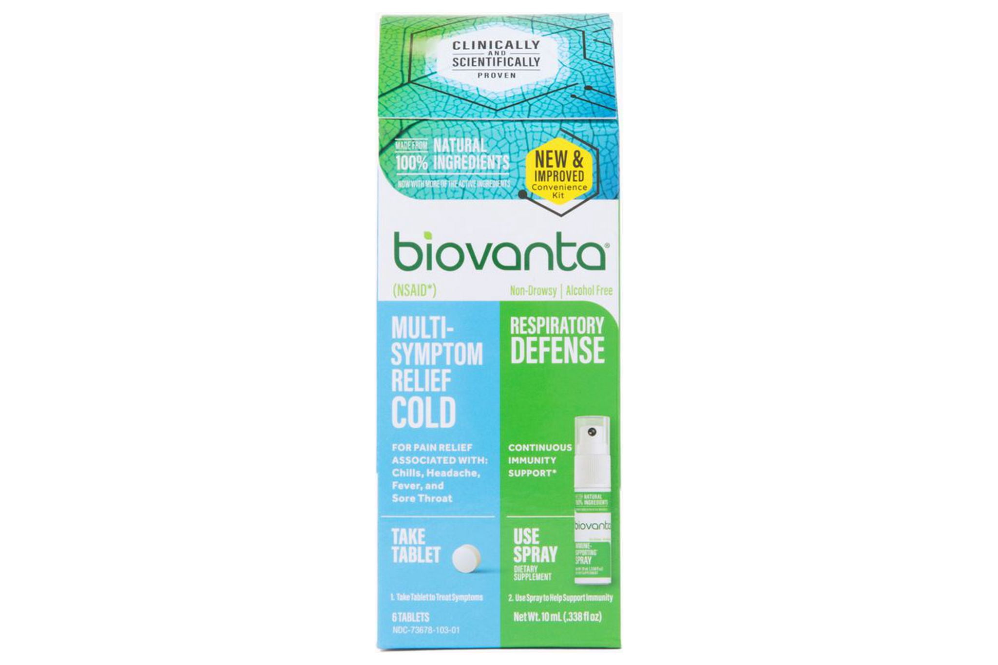 (2 pack) Biovanta New & Improved Dual Action Throat Spray Convenience Kit