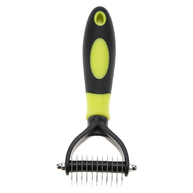 Deshedding Dog Brush, Dog Brush for Shedding Dog Rake Cat Brush Double Sided Undercoat Rake Comb for Detangling, Deshedding Pet Grooming Brush for Small, Medium Dogs and Cats