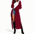 thumbnail image 3 of HCYSFG Womens Solid Color Cardigan Sweater Open Front Long Sleeve Rib Knit Longline Loose Fit Casual Fall Layering Tops, 3 of 5