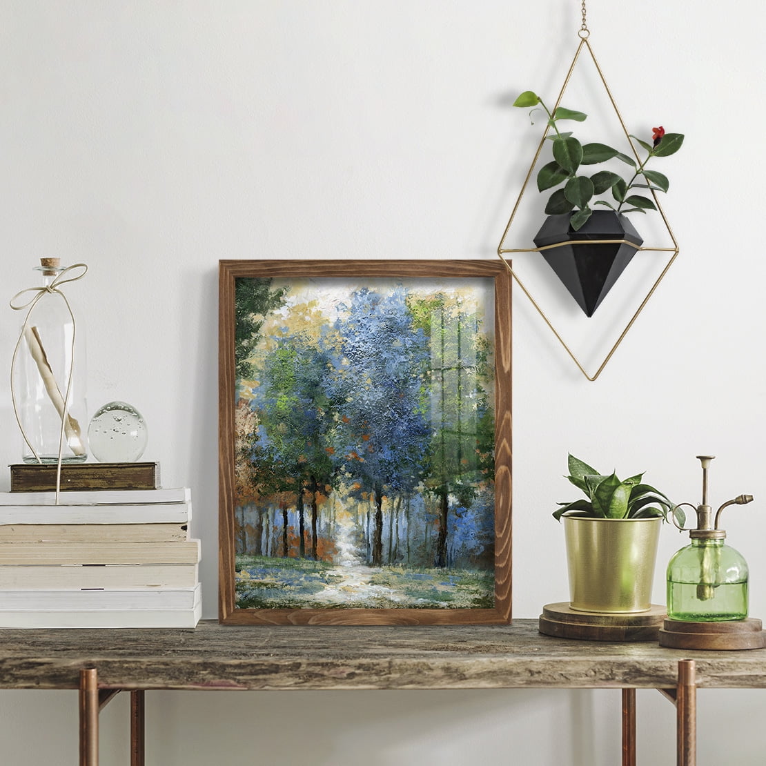 Afternoon Light -Framed Print w/glass-Walnut