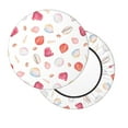 thumbnail image 2 of Fotbe Red coral and scallop seashell Stool Covers Round,Waterproof Round Bar Stool Covers Bar Chair Covers Washable Stool Cushion Slipcover for 12-14 Inch Chair-12 inch, 2 of 7
