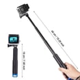 thumbnail image 3 of 19 - Inch Extension Selfie Stick - Portable Hand Grip Pole Compatible with Multiple Cameras, 3 of 6