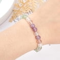 thumbnail image 5 of 122 cuentas de fluorita púrpura natural de 6 a 6,4 mm, sin teñir, redondas y sueltas, para pulseras, collares y joyas., 5 of 5