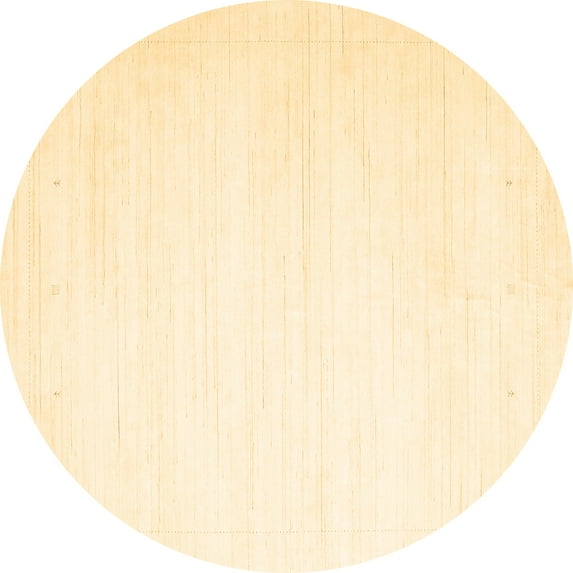 Ahgly Company Indoor Round Solid Brown Modern Area Rugs, 4' Round
