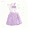 Purple, variant on Girls Sequin 2-Piece Ruffle Top & Skort Set with Bow, Sparkly Party Outfit, Pink Sizes 5-13,Size 13 T