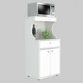 thumbnail image 2 of Inval GALLEY  Kitchen/Microwave Storage Cabinet in White Engineered Wood, 2 of 8