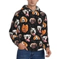 thumbnail image 2 of Honeii Different Breeds Of Dogs Pattern Mens Hoodies Men's Loose Sleeve Sweatshirt,Pullover Hooded Sweatshirt for Men,Essentials Hoodie-XX-Large, 2 of 7