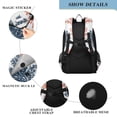 thumbnail image 4 of FORMRS Unisex School Backpack 17" Student Travel Bag with Laptop Compartment, White Sea Plants, 4 of 7