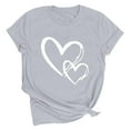 thumbnail image 5 of STETMN Heart Valentine Graphic Tee - Women's Cute Love Print Short Sleeve Crewneck Casual Lightweight Top, 5 of 6