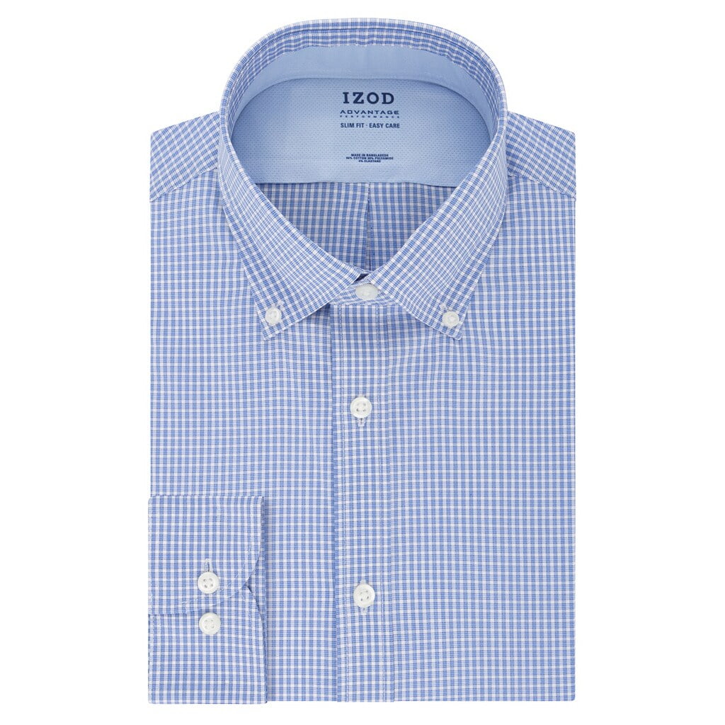 IZOD Men's IZOD Advantage Performance SlimFit ButtonDown Collar
