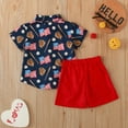 thumbnail image 7 of XUELUO Toddler Boys Casual Outfit Sets Independence Day Gentleman Children Set Infant Summer Letter Short Sleeve Shirts And Overall Shorts Two Piece Clothing Holiday Wear, 7 of 7