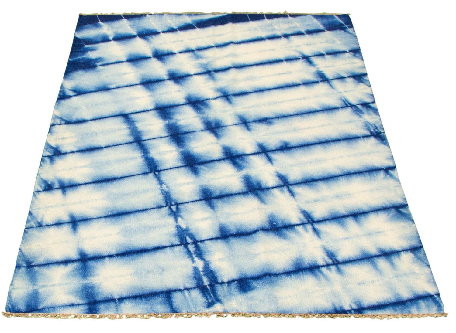 ECARPETGALLERY 5'0" x 8'0" Contemporary Color Transition Hand Made Area Rug for Living Room, Dining Room and Bedroom in Ivory