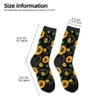 thumbnail image 2 of Rocae Sunflowers3 for Girls Boys Crew Socks,Children's Socks, Kids Socks, Toddler Socks: Daily Wear with Kids School Uniform, 2 of 5